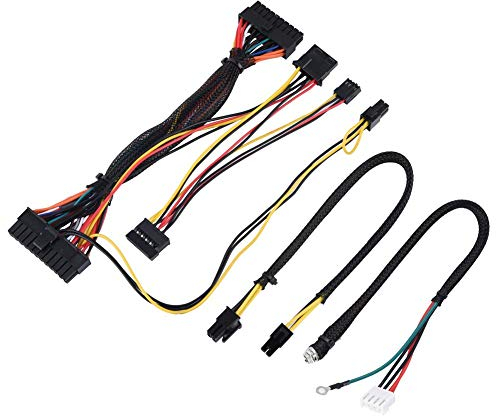 Richer-R Power Supply Module, PC Netzteil DC12V Eingang 300W Netzteilmodul,Breadboard Netzteilmodul mit 24Pin AUX/SATA Kabel,geeignet für ITX und 1U-Gehäuse