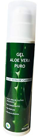 Gel Aloe Vera Puro de 200ml. 100% Aloe Vera de cultivo ecológico, 0% agua añadida, sin conservantes ni perfume
