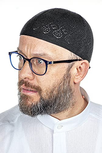 ihvan online Türkische muslimische Knicken Kufi-Hüte für Männer, Taqiya, Takke, Peci, islamische Kappen, islamische Geschenke, Standart-Größe