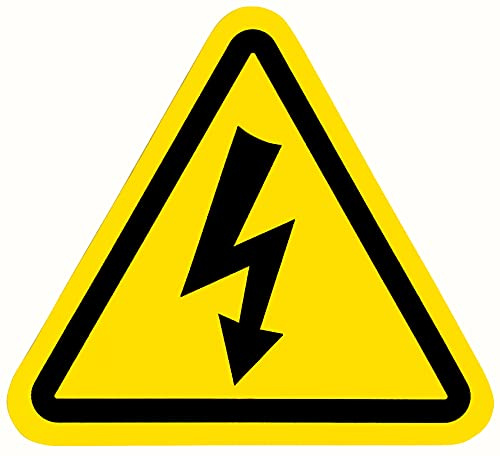 GOYAPRINT Warnaufkleber Elektrische Gefahr 15er Pack (elektrisch, 4 cm) | Dreieck-Warnschild für Schaltschränke, Maschinen und Industrie | Hohe Sichtbarkeit, Widerstandsfähig