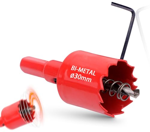 Coronas Perforadoras 30mm Coronas para Metal para Madera Metal Aluminio Acero Inoxidable Plásticos y Mucho Más