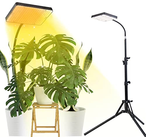 FECiDA Grow Lights for Indoor Plants, UV-IR Full Spectrum LED Plant Grow Light with Stand, 25 Watt 2000 Lumen Floor Houseplant Growing Lamp with On/Off Switch, Daisy Chain Function