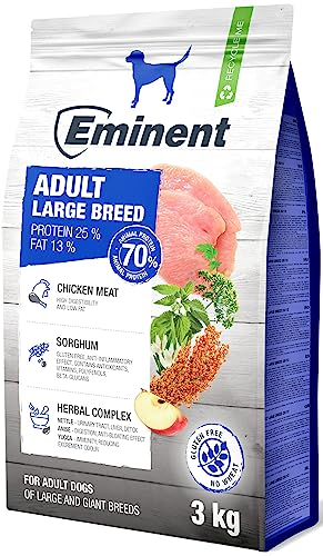 Eminent Adult Large Breed | High Premium Hundefutter Glutenfreie |Trockenfutter für Erwachsene Hunde großer und riesiger Rassen 3kg