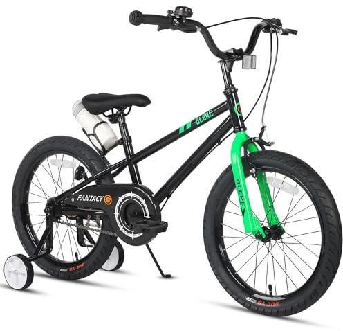 Glerc Fantacy 12 14 16 18 20 Inch Kids Bike for 2-14 Years Old Boys Girls Bicycles with Water Bottle Holder & Stabilisers & Bell, Multiple Colors