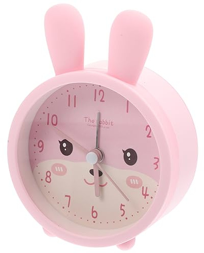 ABOOFAN rabbit alarm clock cute animal alarm clock bedroom bunny night light zodiac bunny kids with night lights table to sleep Glass travel desk