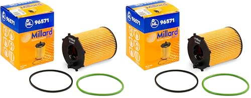 Filtre à huile pour voiture Millard ML96571 99x72x26x26 mm Cartridge Global Quality (Lot de 2)