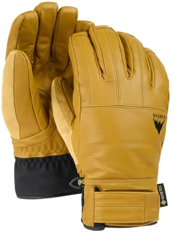 Burton Gondy Gore-TEX - Guantes de esquí y snowboard de piel para hombre (cuero crudo, mediano)