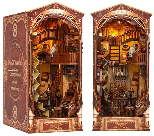 Gatphy Casa en Miniatura de Madera para Construir - Kit DIY Estilo Suspenso, Libro Nook, Invernadero - Regalo Creativo de Navidad para Niños y Adultos (B), 200035537