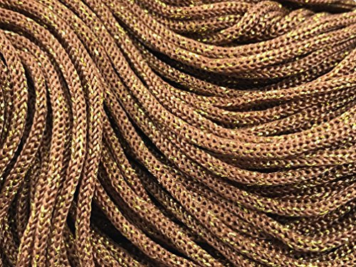 filati italiani cordini laminati Swan Glitter 500g - 450 metri per borse handmade e molto altro ancora (ruggine/oro, THAI GLITTER)
