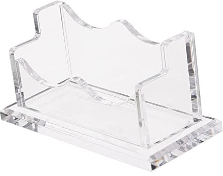 PLAFOPE Visitenkartenhalter Aus Hochwertigem Acryl Transparente Kartenständer Für Büro Empfang Und Reisen Platz Für Karten Robustes Design Für Langlebige Nutzung Einfach Zu Reinigen