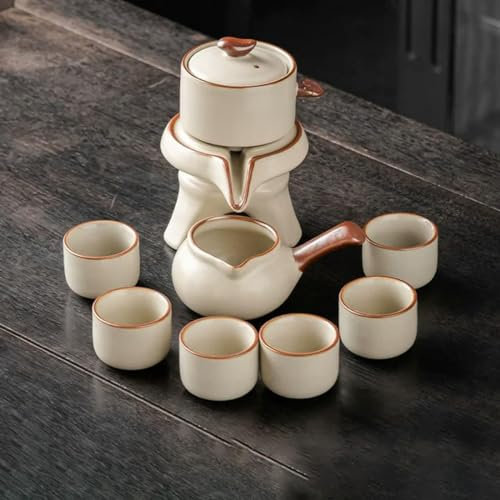 Moderno juego de té de porcelana china con tetera automática y taza de té portátil de viaje Kung Fu con colador de té.