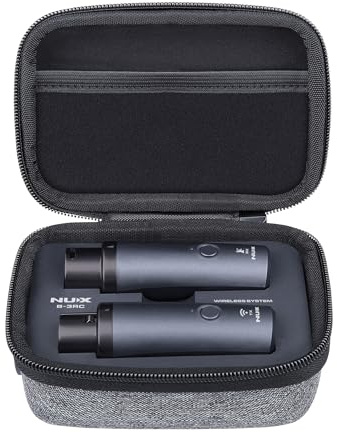 NU-X B-3RC Wiederaufladbares kabelloses Mikrofonsystem mit NDM-4 dynamischem Mikrofon im Lieferumfang enthalten | Lizenzfrei, Auto-Pairing, wiederaufladbare Hülle, für professionelle Audioleistung