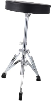 SHOWERORO 1pieza Taburete De Batería Ajustable Para Adultos Asiento Acolchado y Base Para Práctica y Presentaciones Musicales Color Negro