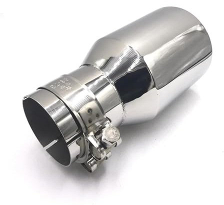 Auspuffblenden Universelles Auto-Auspuff-Endrohr Edelstahl Chrom Dekorative Spitze Auspuffrohr Endrohrblenden(IN 60MM-Out 114MM)