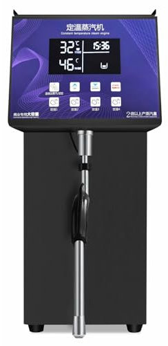 Espumador de Leche a Vapor Comercial, espumador de Leche automático eléctrico de 6 l, Calentamiento rápido de 20 s, máquina de Leche de Acero Inoxidable para café