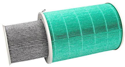 getuse Filtro HEPA a carbone attivo cilindrico per purificatore d'aria, filtrazione a 3 stadi per polvere, PM2.5, VOC, odore, riutilizzabile e lavabile