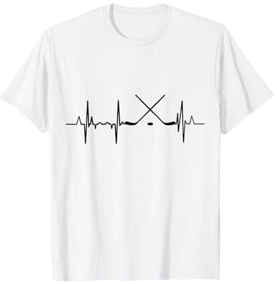 Herzschlag Eishockey Eishockeyspieler Herzklopfen T-Shirt