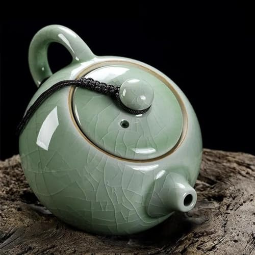 Set Con Teiera Set Da Tè Kung Fu Ufficio A Pentola Singola Teiera Forno Ru Teiere Xishi In Ceramica Di Ghiaccio A Pezzi Divisi In Porcellana Set Di Teiere(B 13 * 8)