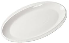 Dinner Plates 16.5-inch Hotel Kitchen Tableware White Porcelain Oval Plate High-end Squid Specialty Dish Club Creative Party Supplies(16.5 in)