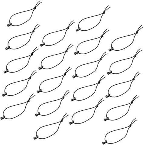 LOLIPPYY 20pcs Elastic Strap Clips for Backpack Webbing Outdoor Coil Clamp Management Tools Quick-release Mini Buckles for Hiking Camping Mountaineering Gear Organization