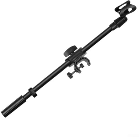 Asta per microfono con staffa di estensione regolabile da 35 cm, compatibile con telefoni cellulari e tablet, per streaming e registrazione (A)