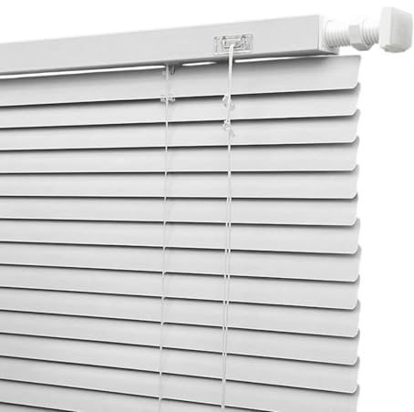 Persianas Venecianas de Aluminio para Ventanas Puertas, Estores De Ventanas Cortinas Opacas 45 60 80 100 120 150 cm, Estores Venecianas Horizontales para Cocina Oficina(Blanco)