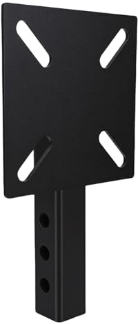 KIMISS Placa de Tornillo de Banco de Montaje de Enganche – Receptor de 2 Pulgadas, Ajuste Universal para Remolques de Camiones, Soporte de Tornillo de Banco Resistente para Cabrestante de Tubería,