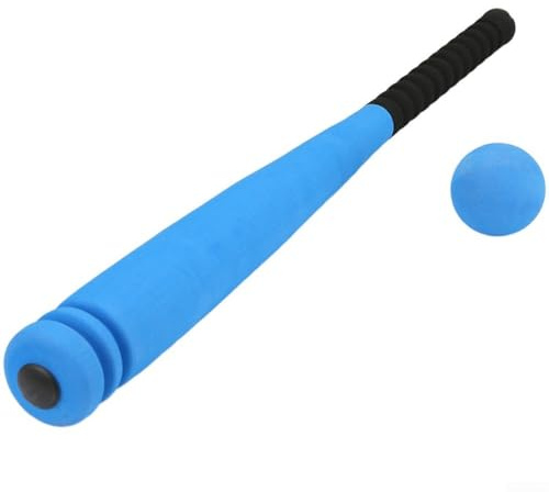 Sponge Foam Baseball Bat For Kids, Soft Eva Core With Non Slip Grip, Lightweight 21 Inch Trainer For Indoor Outdoor Tee Ball Practice, Red