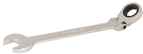 Silverline 228556 Ring-Maul-Ratschenschlüssel mit Gelenk 24 mm