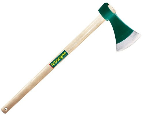 Leborgne - Hache Tout Usage - Acier Forgé, Manche Bois Certifié PEFC - Ø 15 cm - 1,5 kg - Pour Travaux Jardin, Couper Petit Bois, Planter Clous, Installer Clôture