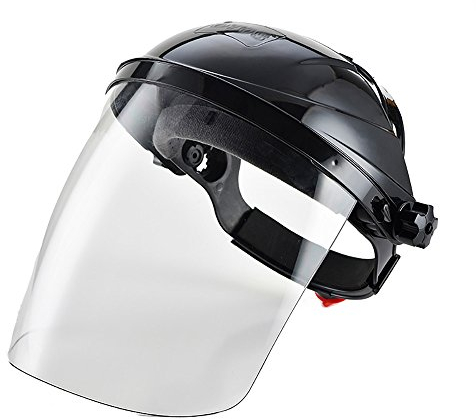 Zhi Jin Adjustable Clear Safety Face Shield Visor Screen Mask Helmet Anti Scratch Splash Eye Protection Cover Black