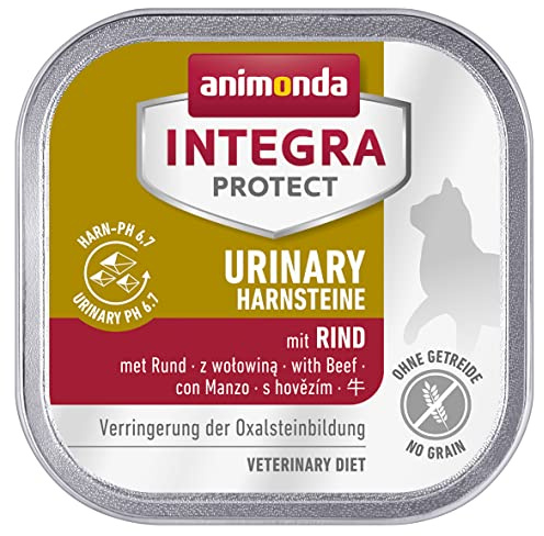 Animonda INTEGRA PROTECT Nourriture Humide pour Chat Urinary Oxalstein Poulet (16 x 100 g), recommandée par Le vétérinaire en Cas de calculs urinaires, complément Alimentaire développé avec des