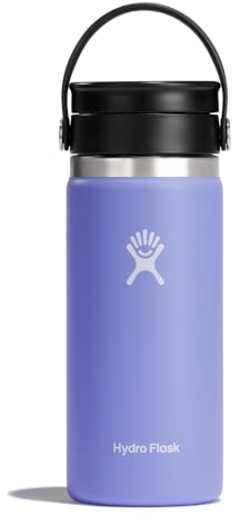 Hydro Flask-Reise-Thermosflasche 473ml (16 oz)-Vakuumisolierter Edelstahl-Kaffeebecher Thermo-Flex Sip Lid Auslaufsicher-Coffee Travel Mug für Unterwegs-Edelstahl-Weite Öffnung-Lupine, W16BCX474