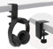 MMOBIEL Support pour Casque d'Écoute sous Le Bureau - Support Ajustable pour Casque d'Écoute de Jeu Le Bureau - Montage - Crochet de Suspension Universel - Aluminium Noir
