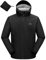 donhobo Herren Outdoorjacke Packbare Leicht Regenjacke Wasserdicht Windjacke Wanderjacke Übergangsjacke Funktionsjacke mit Kapuze (Schwarz, S)
