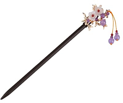 TOVINANNA Horquilla Cabello Borlas y Flores Vintage, 1 Unidad, Tamaño Estándar, Estilo Oriental Clásico, Accesorio Femenino para Peinados Tradicionales y Eventos Obsequios