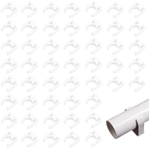 50 Pièces 20mm Tuyau Clips Set,Support en U pour tuyau en PPR,Tube Irl 20mm,Clip de Tuyau pour Fixation des Tuyaux d'eau, Gaz, Plastique, Tuyau Clips pour Ateliers, Chantiers (Gris)