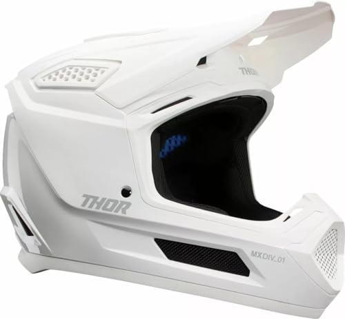 Thor MX Motocross Cross Helm Fleet Whiteout Weiss, Größe: Größe M (57-58)