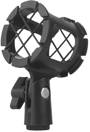 Stötfångare för mikrofon – mikrofonstativ stöthållare | Anti-vibration shockmount clip | Stötsäker mikrofonhållare för inspelning, podcasting, streaming | minskar bullret för det klara