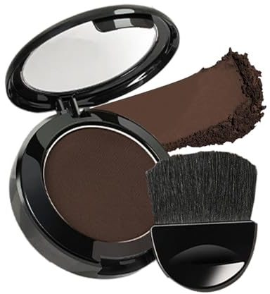 Polvo de línea capilar para mujer, polvo de larga duración con aplicador y espejo, cobertura de raíz portátil para abuela, abuelo, marido, esposa, aspecto más grueso al instante