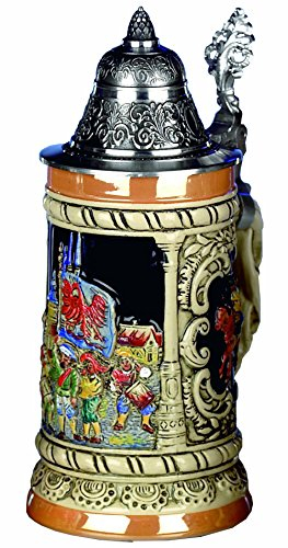 KING Bierkrug Relief-Seidel Mittelalter 0,5 Liter Bierseidel
