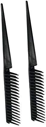 Amelia Beauty Products 3 Row Styler Brush, 7 in | Hair Styling Comb | Travel Hairbrush for women | Rat Tail Comb for Detangling (Black)