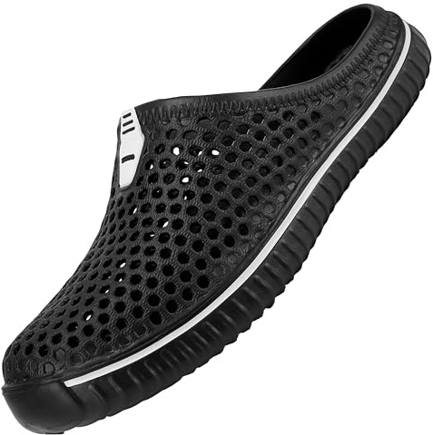 SAGUARO Chaussons Homme Femme, Sabots Antidérapants d'été, Noir 43