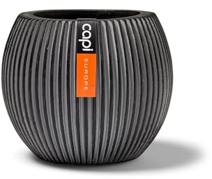 Capi Europe - Vase Boule Groove - 30x25 - - Ouverture Ø30 - Pot intérieur et extérieur - BGVZ104