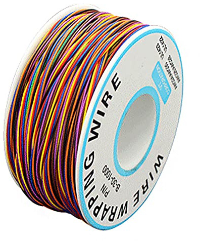 Cable eléctrico multicolor de 30 AWG de 0,25 mm, cable eléctrico de color, kit de cables de conexión de bobina, kit de electrónica, alambre de cobre estañado trenzado, flexible y suave