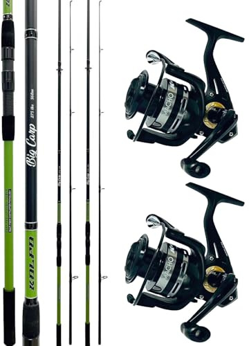 Kolpo Combo Carpfishing 2 Canne + 2 Mulinelli 6000 alu Spool