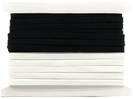 16 Metros/Cinta Elástica Para Mascarilla (8M Blanco + 8M Negro), Goma para Coser Mascarillas Ropa y Manualidades, Elástico para Costura (5mm x 16M, Blanco y Negro)