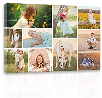 CCWACPP Collage Foto Leinwanddrucke personalisierte Multi Fotos auf Leinwand benutzerdefinierte Leinwand Wanddrucke individuelle Bilder Wanddekoration 40x60 cm
