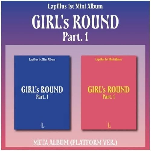 Lapillus GIRL's ROUND Part.1 Platform Version Card Holder+PVC Photocard album+Autograph message photocard+Accordion booklet+Tracking (SET(A+B))