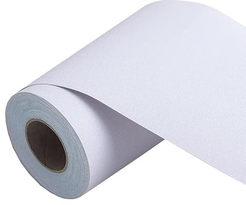 VisitRyl Bordo Adesivo Per Carta Da Parati 15cm X 500cm, Rimovibile Autoadesivo, Per Cucina Bagno Bianco Puro
